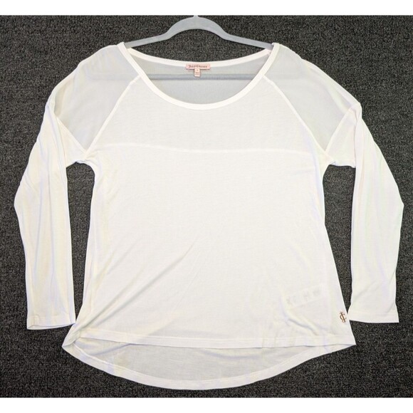 Juicy Couture Long Sleeve Shirt Small White Viscose Lightweight USA - Picture 2 of 7